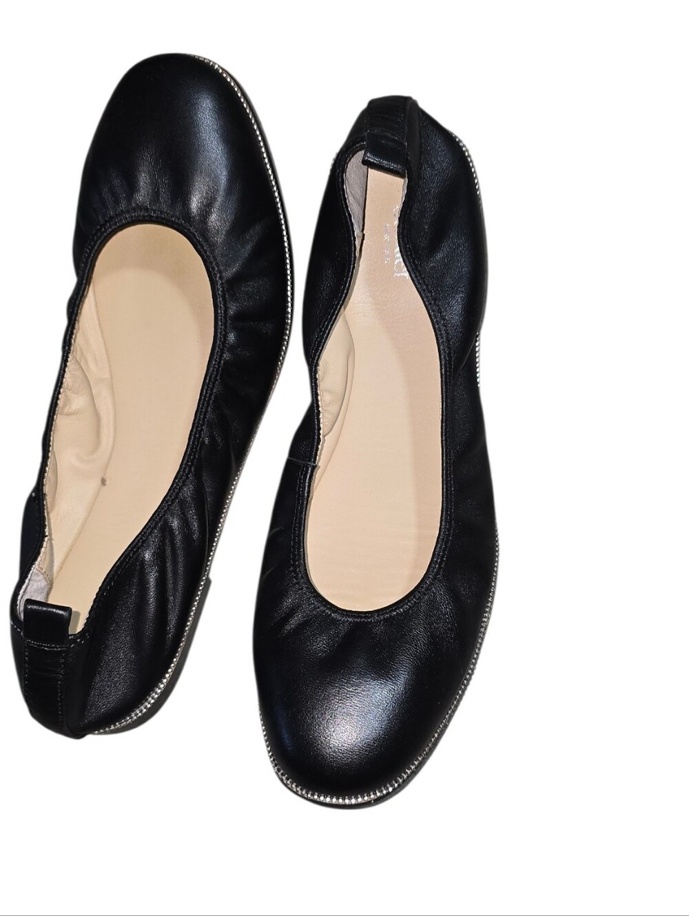 Botkier Black Maison Ballet Flats With Silver Trim